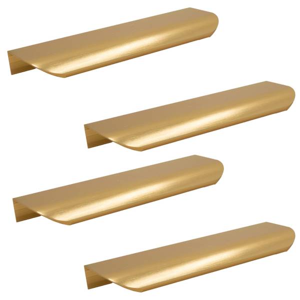 Möbelgriff Steelix 4er-Set Messing Matt - Gold - Tiefe: 35 cm