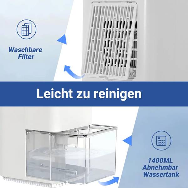 Luftentfeuchter DryAir Weiß - Kunststoff - 15 x 28 x 15 cm