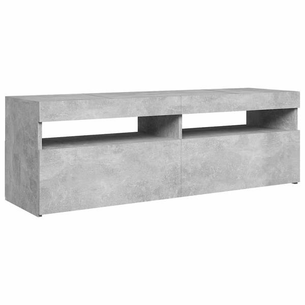 Meuble tv 3008756-1 Imitation béton - Profondeur : 120 cm