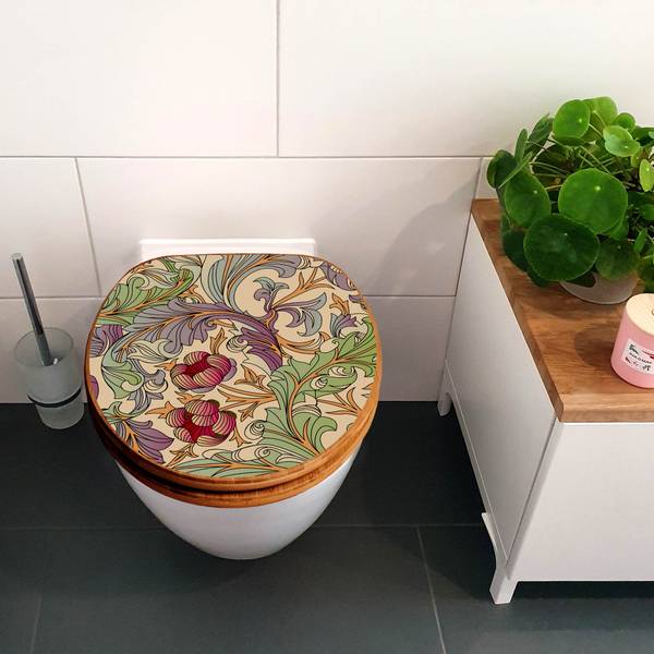 WC-Sitz mit Absenkautomatik Vintage Flow Bambus - Holzwerkstoff - 38 x 5 x 49 cm