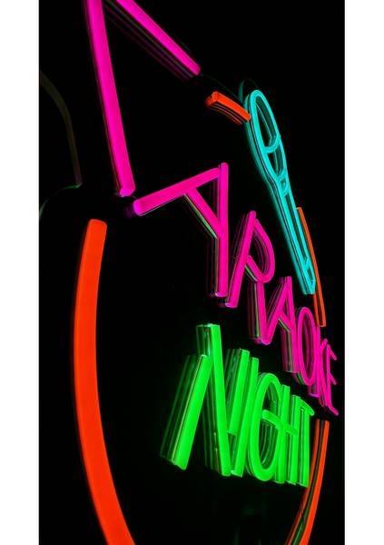 LED Neon Schild Karaoke Night Kunststoff - 50 x 60 x 2 cm