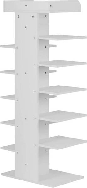 Schuhregal Antonia Weiß - Holzwerkstoff - 45 x 114 x 30 cm
