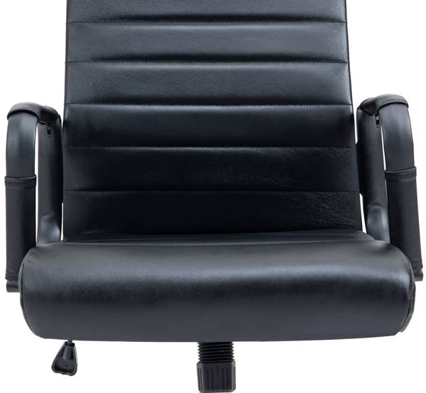 Chefsessel Kolumbus Schwarz - Echtleder - 58 x 105 x 66 cm