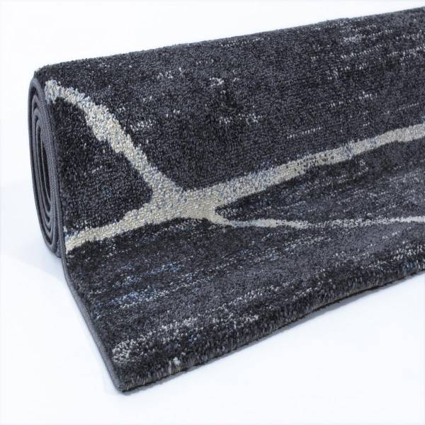 Tapis salon LUXURY 80x150 gris Gris - Matière plastique - 80 x 2 x 150 cm