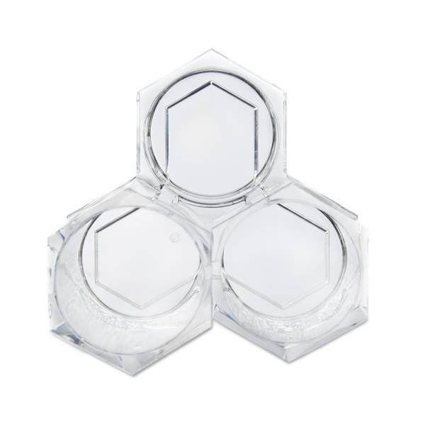 Pinselhalter dreiteilig Acrylglas - 13 x 12 x 14 cm