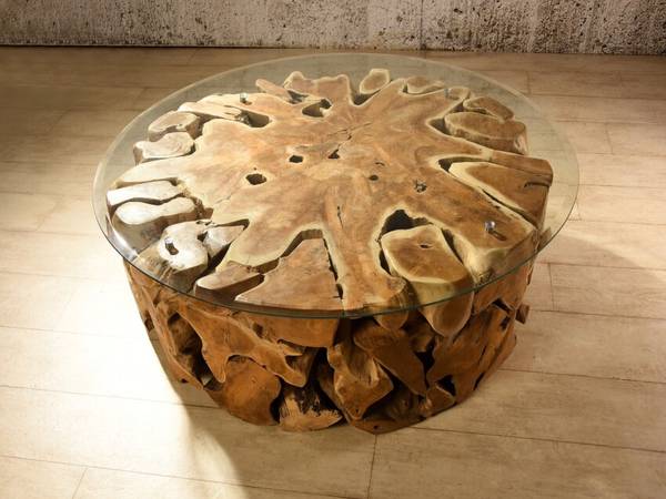 Couchtisch Elements Braun - Massivholz - 100 x 45 x 100 cm