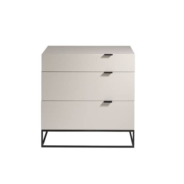 Kommode 7020 Schwarz - Weiß - Zink - 80 x 80 x 45 cm
