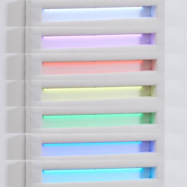 Polsterbett mit LED HIMALAYA Weiß
