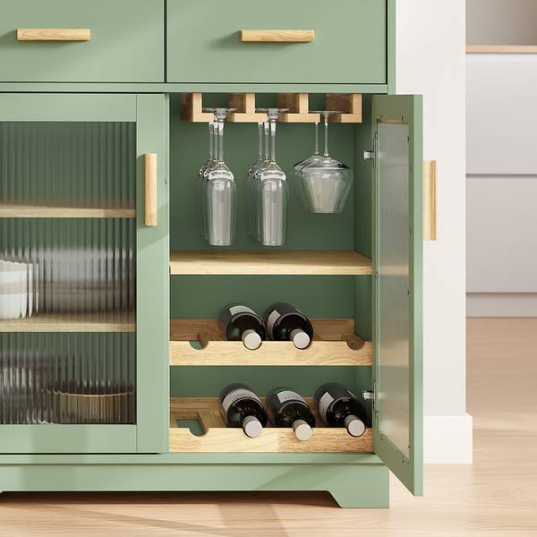 Hochschrank FSB108-E-GR Grün - Eiche - 38 x 180 x 78 cm