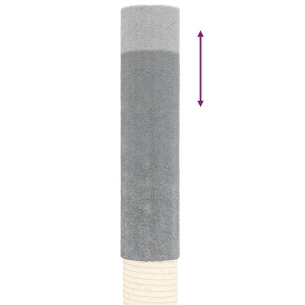 Kratzbaum 3015713 Grau - Holzwerkstoff - Textil - 91 x 303 x 48 cm