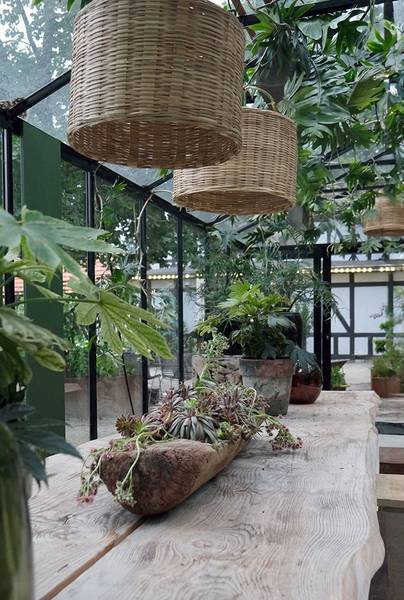 Hängelampe Natura Beige - Bambus - 39 x 25 x 39 cm