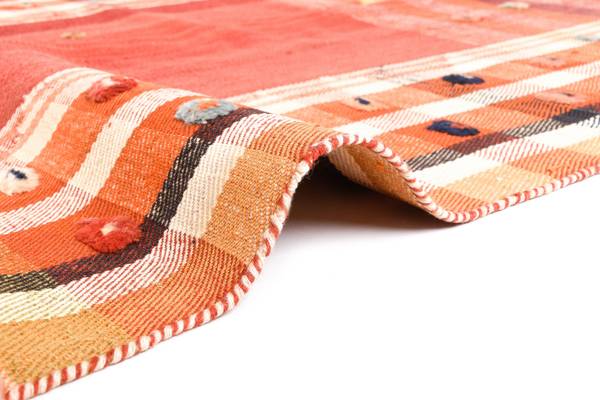 Tapis Jajim CCXXXII Rouge - Laine - 125 x 1 x 213 cm