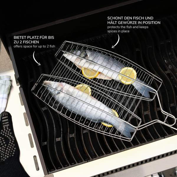 Fischgriller 14127 Silber - Metall - 27 x 27 x 65 cm