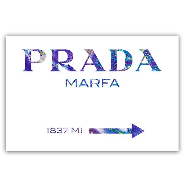 Leinwandbild Prada Marfa Lila 90 x 60 x 2 cm