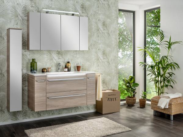 Spiegel Hängeschrank Luxor Braun Grau - Holzwerkstoff - 28 x 69 x 21 cm