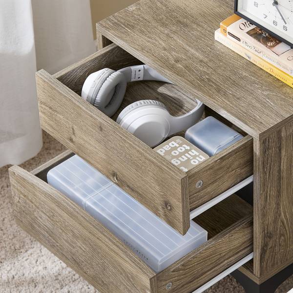 Nachttisch FBT165-N Braun - Holzwerkstoff - 40 x 47 x 40 cm