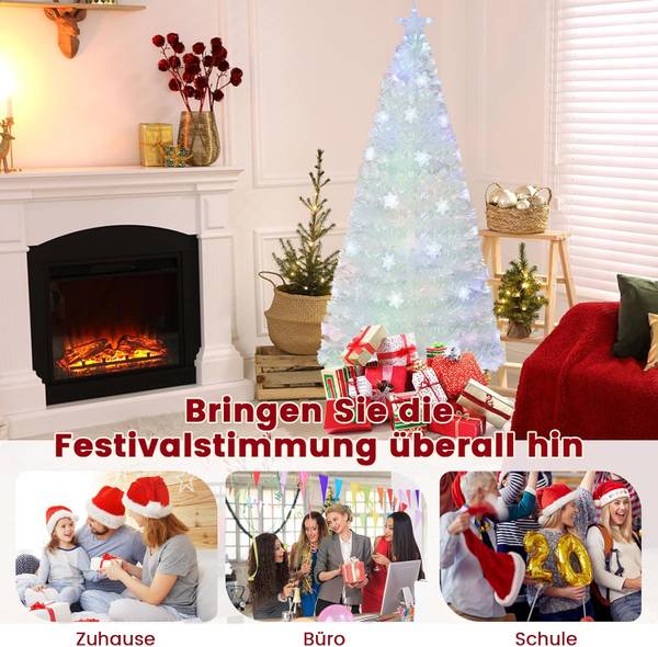 Tannenbaum CM24598DE Weiß - Kunststoff - 80 x 180 x 80 cm