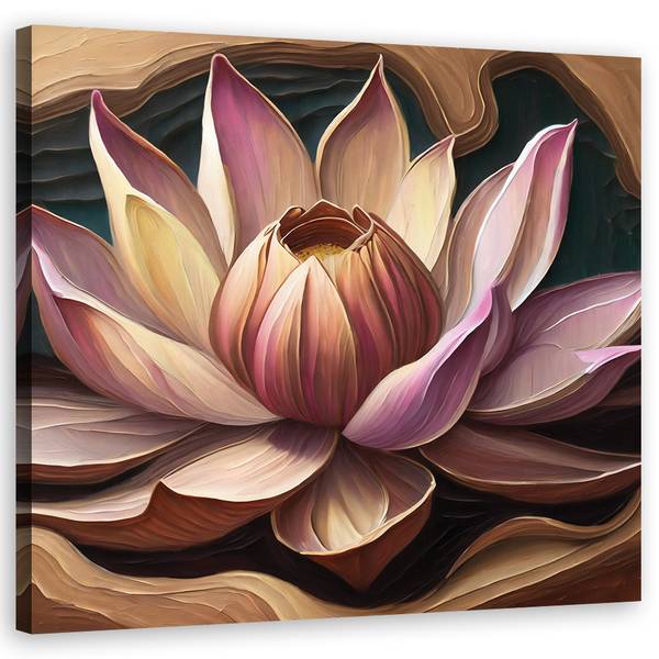 Wandbild lotusblume natur 50 x 50 cm