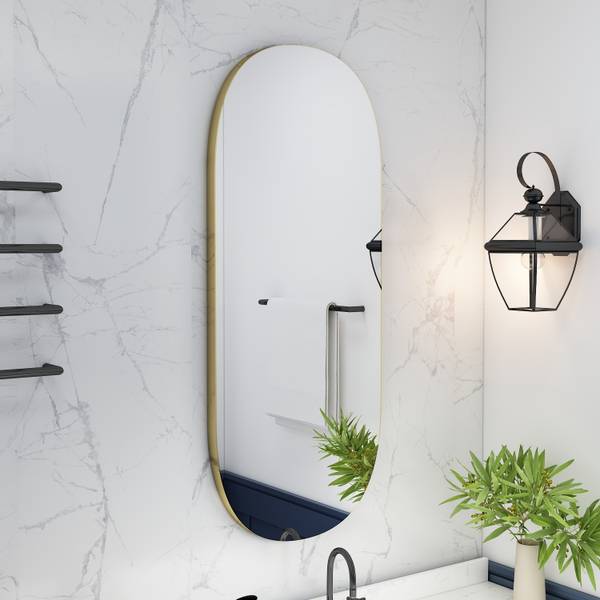 Spiegel Logi Gold - Glas - 45 x 85 x 3 cm