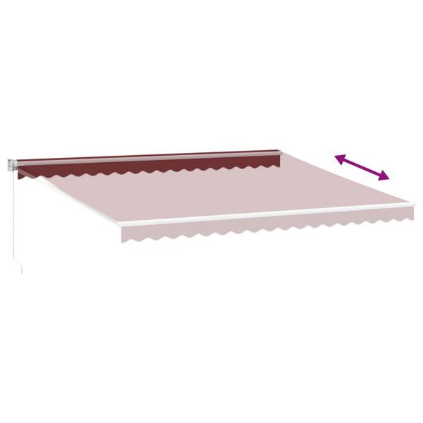 Einziehbare Markise 3028286-1 Burgunderrot - 300 x 450 cm