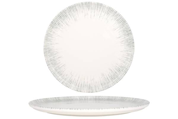 Assiette à Pizza Iris 2 él. Blanc - Porcelaine - 30 x 2 x 30 cm