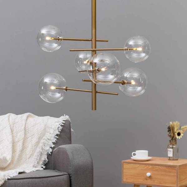 Hängeleuchte Osam Gold - Metall - 70 x 96 x 70 cm