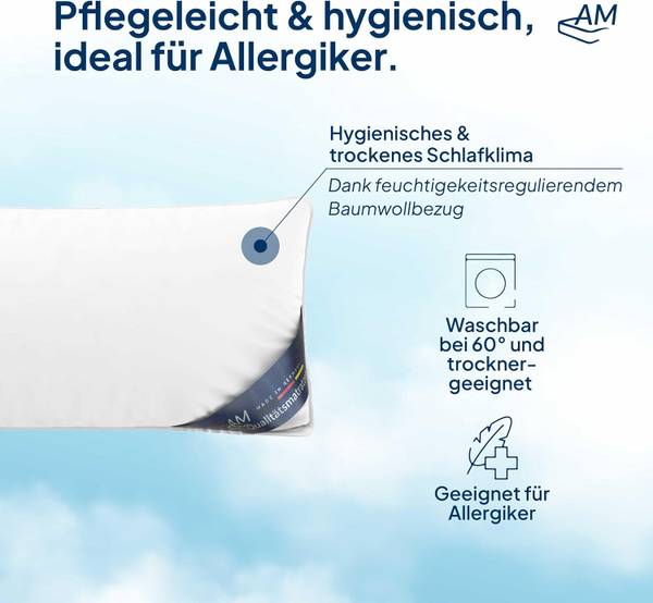Premium Daunenkissen 80x80cm 80 x 25 x 80 cm
