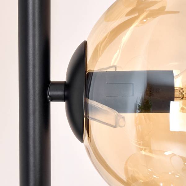 Stehlampe Cesaro Gelb - Aluminium - Klarglas - 31 x 160 x 83 cm