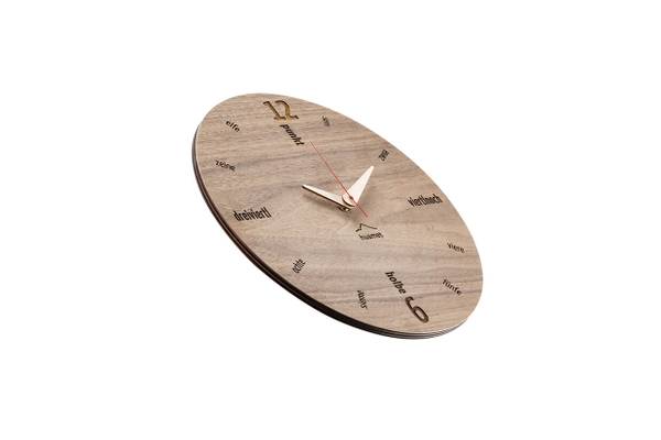 Wanduhr Wanduhren Kaw Braun - Nussbaum - 30 x 30 x 4 cm