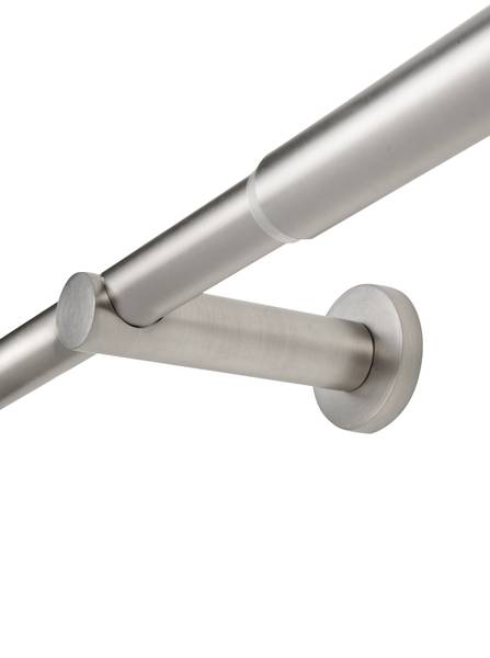 Gardinenstange ausziehbar Rillcube Silber - Metall - 400 x 2 x 8 cm