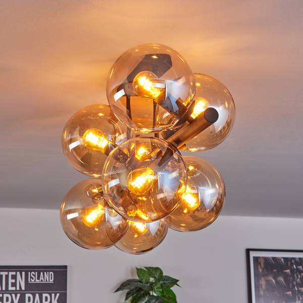 Deckenleuchte Fossobiubo Orange - Aluminium - Klarglas - 86 x 34 x 110 cm