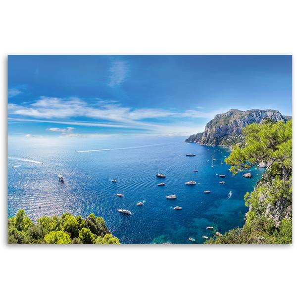 Tableau déco panorama de l'île mer 100 x 70 cm