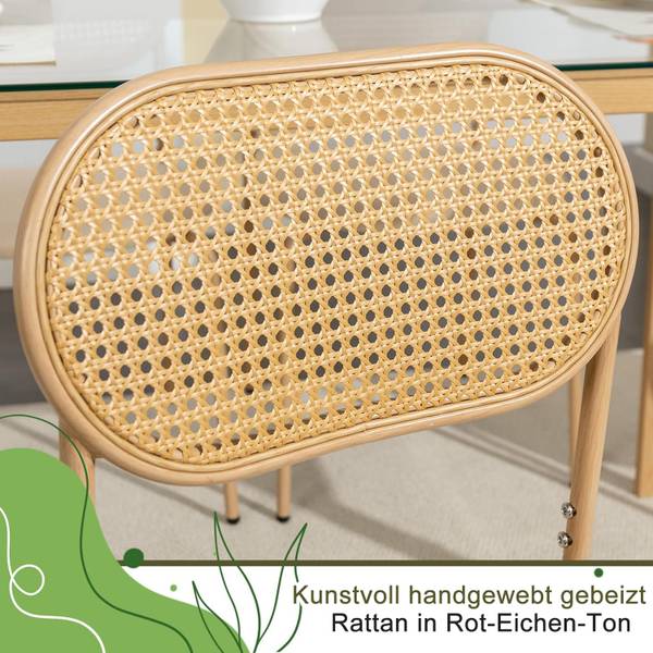 Rattan Esszimmerstühle TBASU 2er-Set Braun - Polyrattan - Massivholz - 48 x 81 x 45 cm