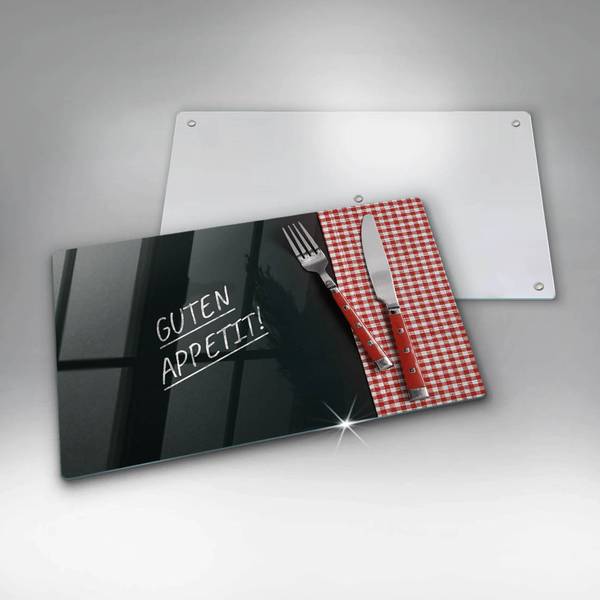 Schneidebrett Guten Appetit! Glas - 30 x 52 x 1 cm