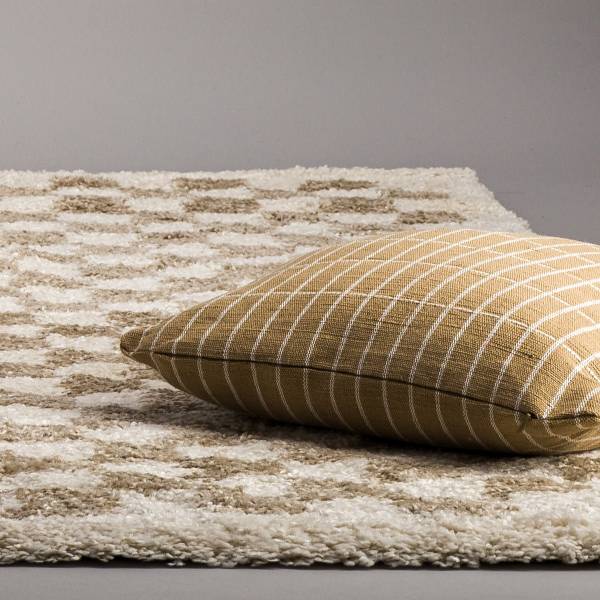 Teppich CHECKERS Beige - 200 x 290 x 200 cm