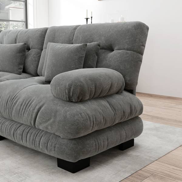 3-Sitzer-Sofa Pollensac Grau