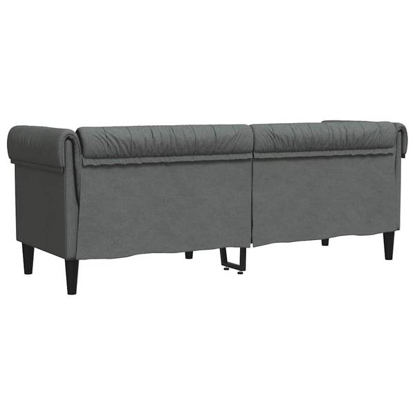 Chesterfield Sofa 3033116 Grau - Massivholz - 201 x 74 x 74 cm