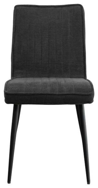 Stuhl LENA Grau - Metall - Massivholz - Textil - 43 x 86 x 57 cm