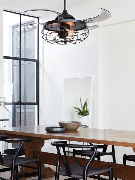 Deckenventilator Industri Schwarz
