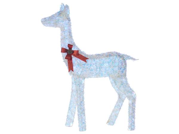 LED-decoratie AURENNE rood - wit - textiel - 90 x 110 x 30 cm