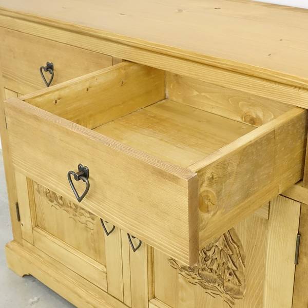 Kommode Jagna 7 Gelb - Fichte - 153 x 85 x 46 cm