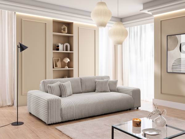 Slaapbank Mollis lichtgrijs