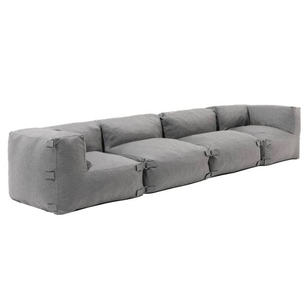 Sofa Mixi 4er-Set Grau - Textil - 85 x 65 x 340 cm