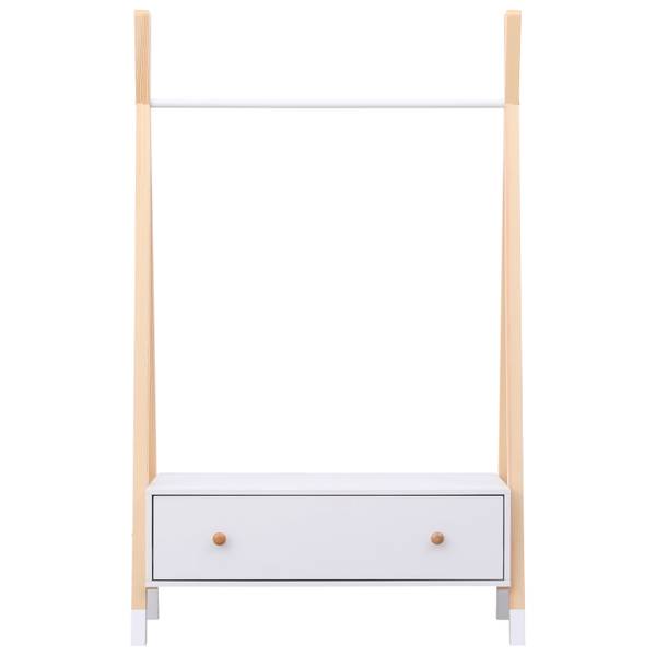 Kleiderschrank LOU Weiß - Naturfaser - 40 x 130 x 80 cm