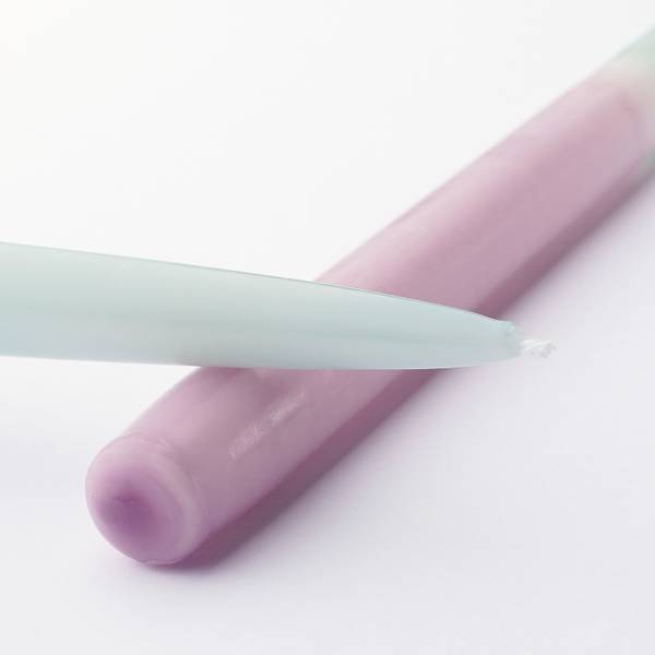 Spitzkerzen Dip-dye (4er-Set) Violett - Wachs - 2 x 28 x 2 cm