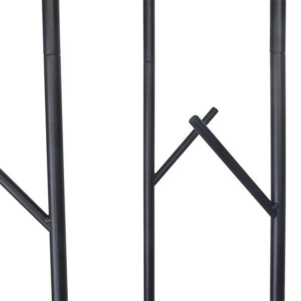 Garderobenständer 175 cm Schwarz - Braun - Eisen - 40 x 175 x 40 cm