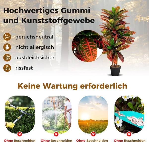 Palmenbaum TL32302 Rot - Kunststoff - 67 x 100 x 67 cm