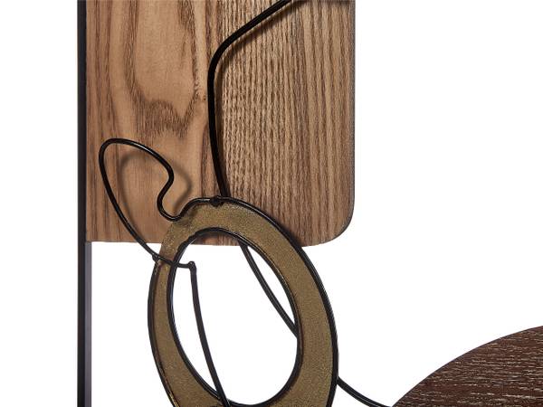 Wandobjekt CALIFORNIUM Beige - Schwarz - Braun - Metall - 50 x 50 x 50 cm