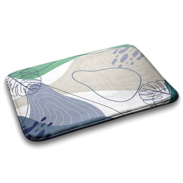 Badteppich Geometrische Abstraktion Grau - Polyester - 75 x 45 x 75 cm