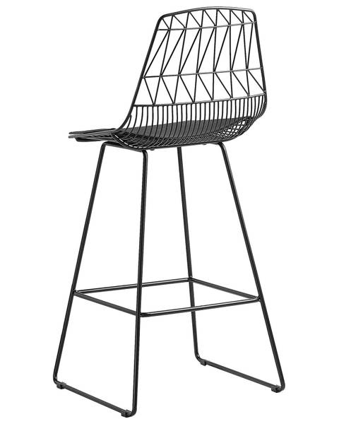 Set van 2 barstoelen PRESTON zwart - metaal - 49 x 113 x 54 cm